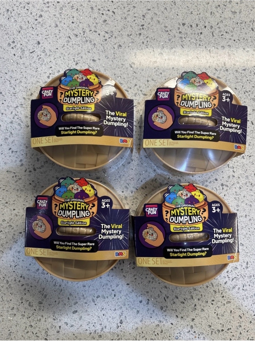 Crazy Fun RMS Dumpling Bun Starlight Edition Mystery Viral Lot Of 4 Authentic